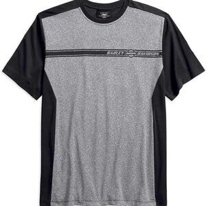 Harley-Davidson Men's Chest Stripe Colorblocked Short Sleeve Tee, MED 96132-18VM